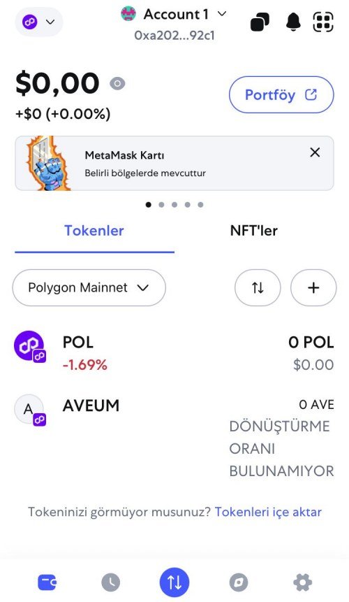 Metamask Kurulumu ve Metamask Kullanımı 2 aveum token metamask kullanımı