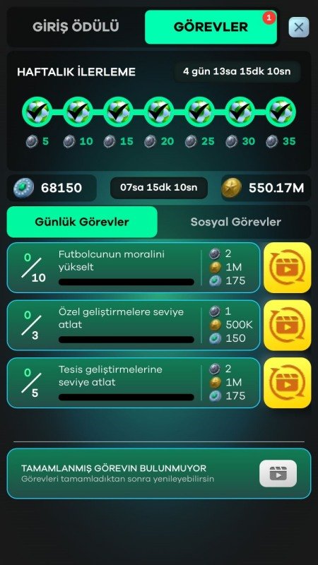 Efsane Başkan Davet Kodu 6 efsane başkan günlük görevler